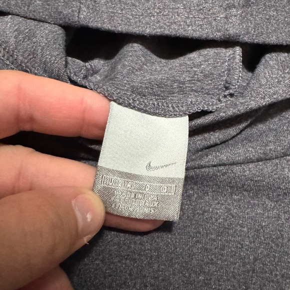 Nike Silver Tag Y2K Nylon Blend Gray Embroidered Swoosh Sweatshirt Women's Large - Picture 4 of 8